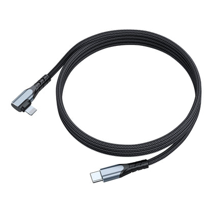 A6 PD 20W USB-C / Type-C to 8 Pin Elbow Data Cable for iPhone, iPad, Length:2m(Grey) - Normal Style Cable by buy2fix | Online Shopping UK | buy2fix