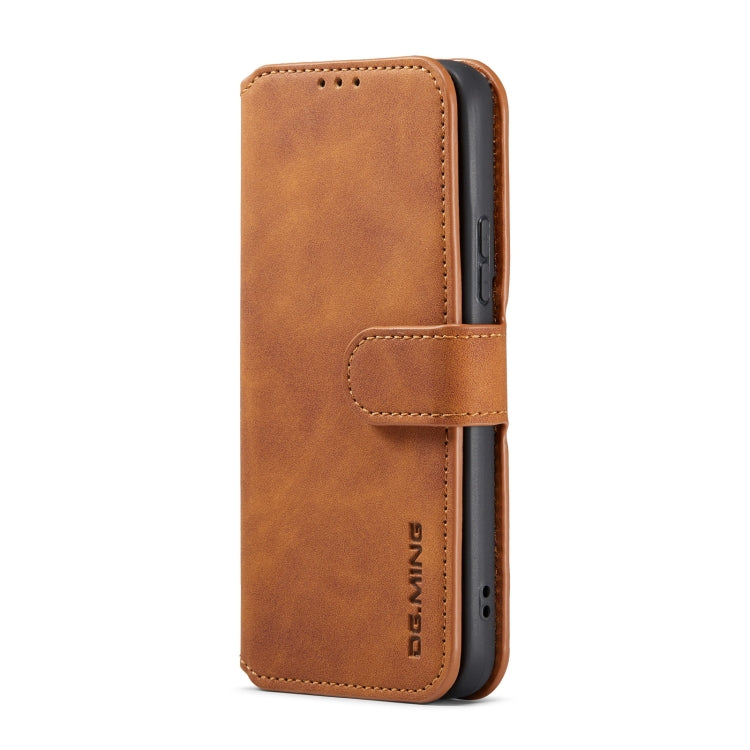 For Samsung Galaxy S22 DG.MING Retro Oil Side Horizontal Flip Leather Case with Holder & Card Slots & Wallet(Brown) - Galaxy S22 5G Cases by DG.MING | Online Shopping UK | buy2fix