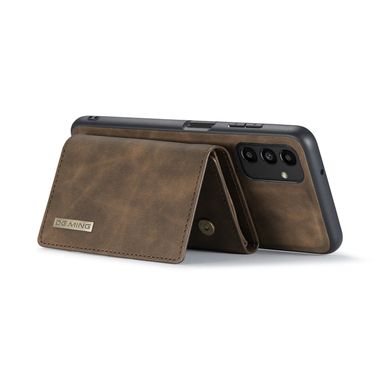 For Samsung Galaxy A13 4G DG.MING M1 Series 3-Fold Multi Card Wallet  Phone Case(Coffee) - Galaxy Phone Cases by DG.MING | Online Shopping UK | buy2fix