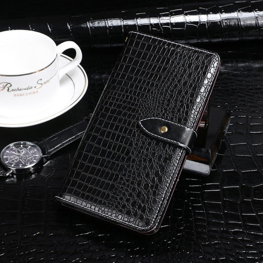 For Ulefone Note 12P idewei Crocodile Texture Horizontal Flip Phone Leather Phone Case(Black) - Ulefone Cases by idewei | Online Shopping UK | buy2fix
