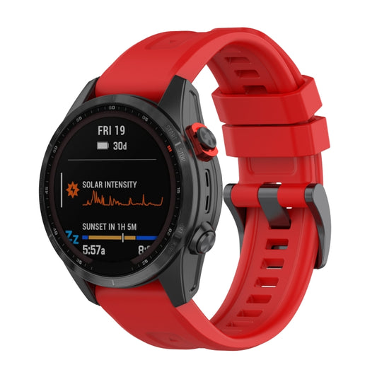 For Garmin Fenix 7S Quick Release Silicone Watch Band(Red) - Watch Bands by buy2fix | Online Shopping UK | buy2fix