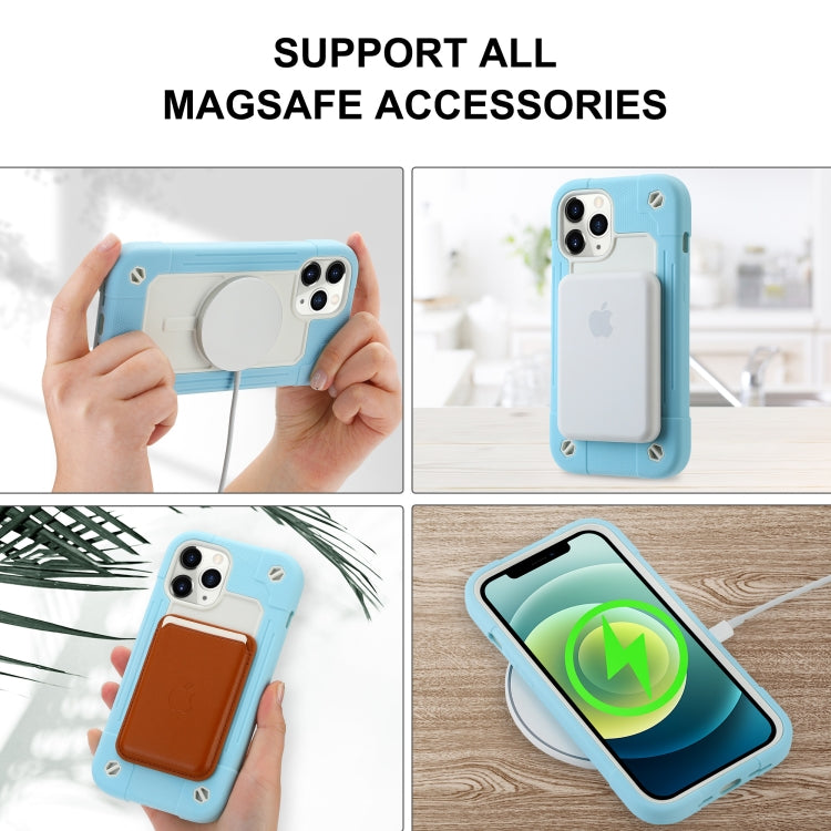 For iPhone 12 / 12 Pro Colorful Magsafe Magnetic Phone Case(Ice Blue) - iPhone 12 / 12 Pro Cases by buy2fix | Online Shopping UK | buy2fix