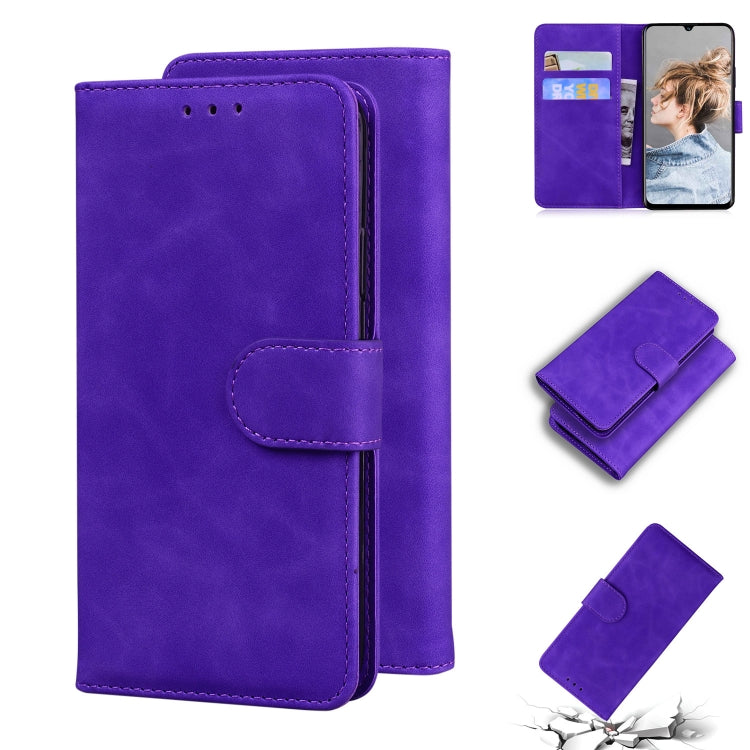 For Blackview A80 Skin Feel Pure Color Flip Leather Phone Case(Purple) - More Brand by buy2fix | Online Shopping UK | buy2fix