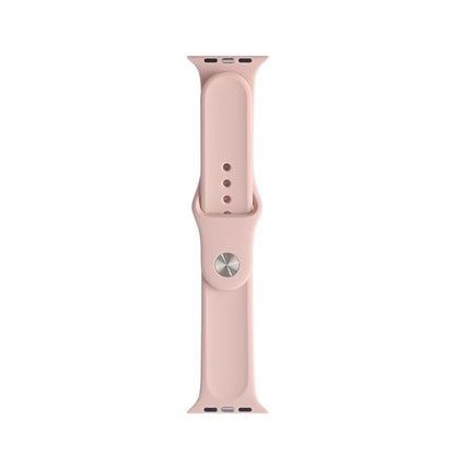 For Apple Watch Ultra 49mm&Watch Ultra 2 49mm / Series 9&8&7 45mm / SE 3&SE 2&6&SE&5&4 44mm / 3&2&1 42mm Mutural Liquid Silicone Watch Band(Pink) - Watch Bands by Mutural | Online Shopping UK | buy2fix