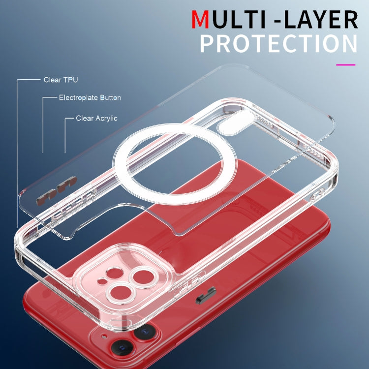 For iPhone 11 Cat-eye TPU + Acrylic Magsafe Phone Case (Purple) - iPhone 11 Cases by buy2fix | Online Shopping UK | buy2fix