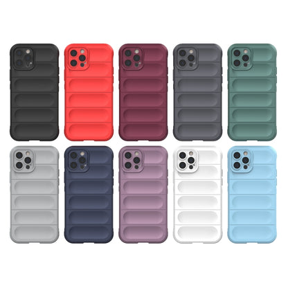 For iPhone 12 Pro Magic Shield TPU + Flannel Phone Case(Purple) - iPhone 12 / 12 Pro Cases by buy2fix | Online Shopping UK | buy2fix