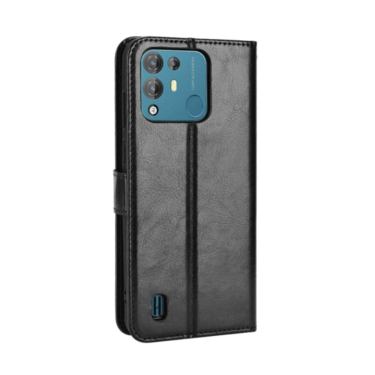 For Blackview A55 Pro Retro Crazy Horse Texture Leather Phone Case(Black) - More Brand by buy2fix | Online Shopping UK | buy2fix