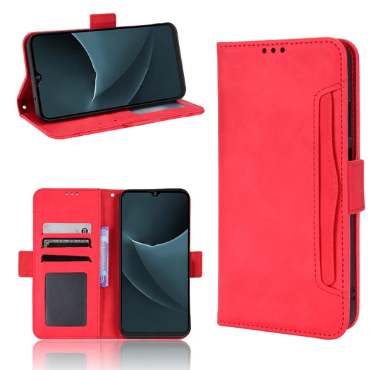 For Blackview A95 Skin Feel Calf Texture Card Slots Leather Phone Case(Red) - More Brand by buy2fix | Online Shopping UK | buy2fix