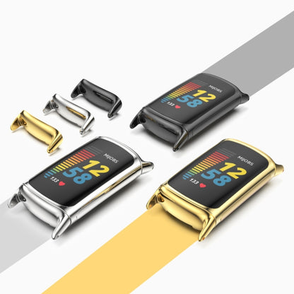 For Fitbit Charge5 Mijobs Magnetic Metal Watch Band(Gold) - Watch Bands by MIJOBS | Online Shopping UK | buy2fix