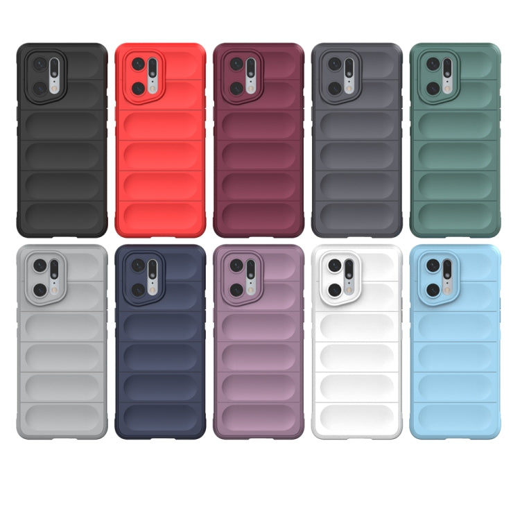 For OPPO Find X5 Pro Magic Shield TPU + Flannel Phone Case(Grey) - OPPO Cases by buy2fix | Online Shopping UK | buy2fix