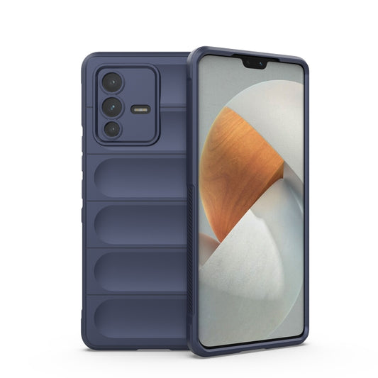 For vivo S12 Pro Magic Shield TPU + Flannel Phone Case(Dark Blue) - vivo Cases by buy2fix | Online Shopping UK | buy2fix