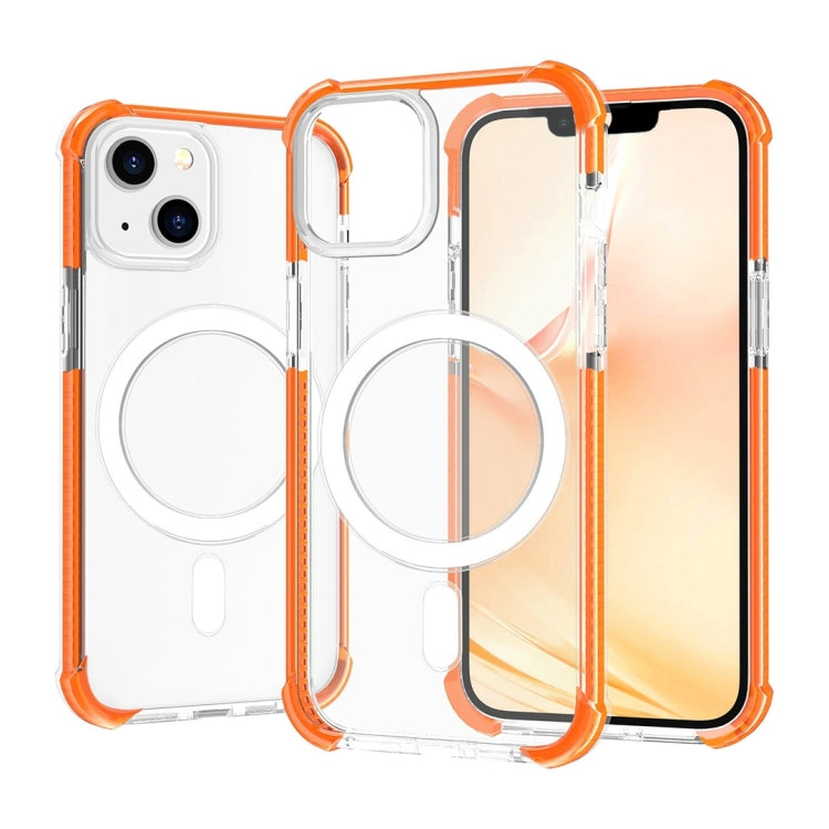 For iPhone 14 Magsafe Magnetic Acrylic Shockproof Phone Case (Orange) - iPhone 14 Cases by buy2fix | Online Shopping UK | buy2fix