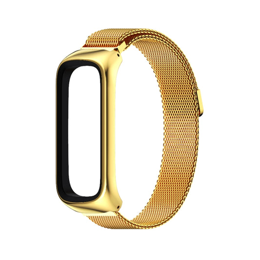 For Samsung Galaxy Fit 2 MIJOBS Milan Magnetic Stainless Steel Watch Band(Gold) - Watch Bands by MIJOBS | Online Shopping UK | buy2fix