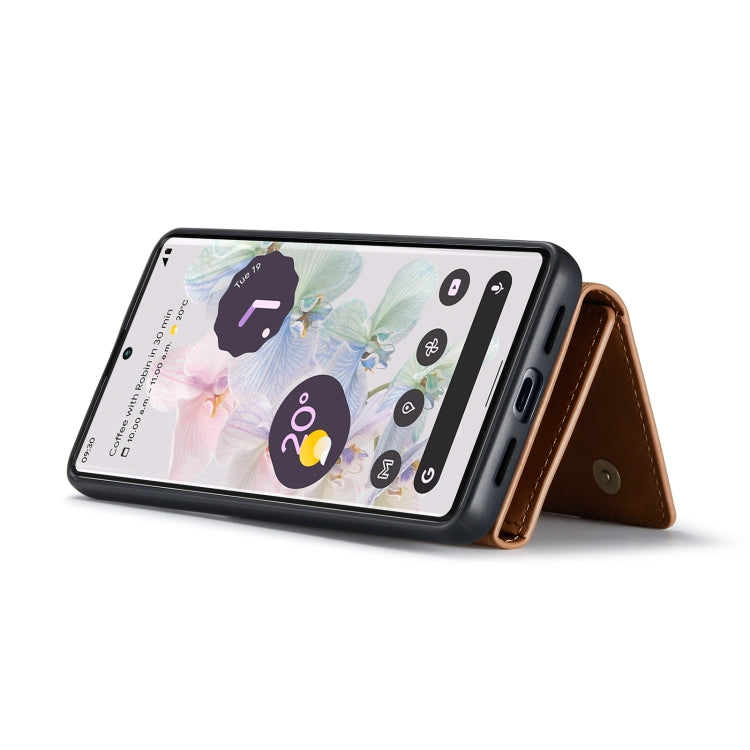 For Google Pixel 7 Pro 5G DG.MING M1 Series 3-Fold Multi Card Wallet + Magnetic Phone Case(Brown) - Google Cases by DG.MING | Online Shopping UK | buy2fix