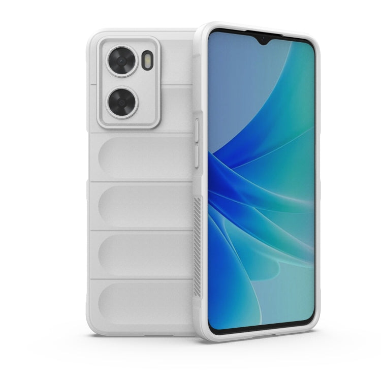 For OPPO A57 4G Global Magic Shield TPU + Flannel Phone Case(White) - OPPO Cases by buy2fix | Online Shopping UK | buy2fix