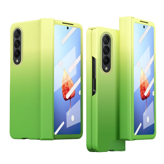 For Samsung Galaxy Z Fold4 Colorful Gradient Tempered Film Integrated Phone Case(Green) - Galaxy Phone Cases by buy2fix | Online Shopping UK | buy2fix