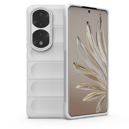 For Honor 70 Pro 5G Magic Shield TPU + Flannel Phone Case(White) - Honor Cases by buy2fix | Online Shopping UK | buy2fix