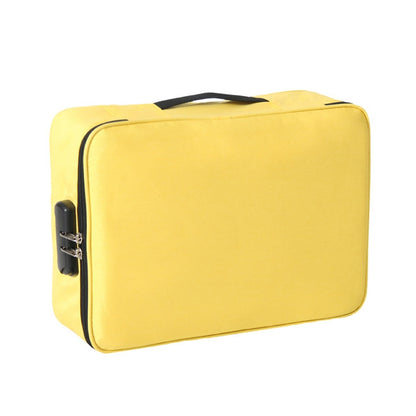 Large Capacity Multi-layers Foldable Fabric Document Storage Bag, Specification:Two Layers-Unlocked(Yellow) - Digital Storage Bag by buy2fix | Online Shopping UK | buy2fix