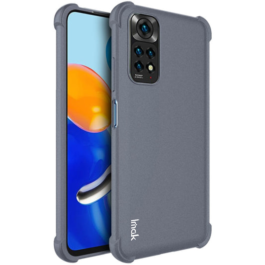 For Xiaomi Redmi Note 11 4G Overseas Version / Note 11S 4G Overseas Version IMAK All-inclusive Shockproof Airbag TPU Phone Case with Screen Protector (Matte Grey) - Xiaomi Cases by imak | Online Shopping UK | buy2fix