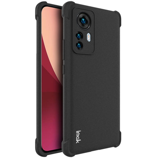 For Xiaomi 12 Pro IMAK All-inclusive Shockproof Airbag TPU Phone Case with Screen Protector (Matte Black) - Xiaomi Cases by imak | Online Shopping UK | buy2fix