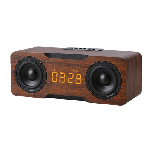 M8C Multifunctional Alarm Clock Bluetooth Speaker(Dark Brown) - Desktop Speaker by buy2fix | Online Shopping UK | buy2fix