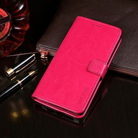 For Doogee X90 idewei Crazy Horse Texture Horizontal Flip Leather Case with Holder & Card Slots & Wallet(Rose Red) - More Brand by idewei | Online Shopping UK | buy2fix