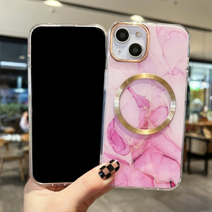 For iPhone 13 Pro Max Gilt Marble Magsafe Phone Case (Pink) - iPhone 13 Pro Max Cases by buy2fix | Online Shopping UK | buy2fix