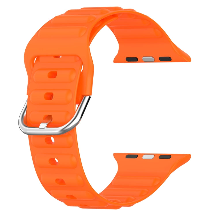 Ocean Ripple Watch Band For Apple Watch Series 8&7 45mm / SE 2&6&SE&5&4 44mm(Orange) - Watch Bands by buy2fix | Online Shopping UK | buy2fix