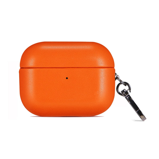 For Apple AirPods Pro 2 PU Leather Wireless Bluetooth Earphone Protective Case(Orange) - For AirPods Pro 2 by buy2fix | Online Shopping UK | buy2fix