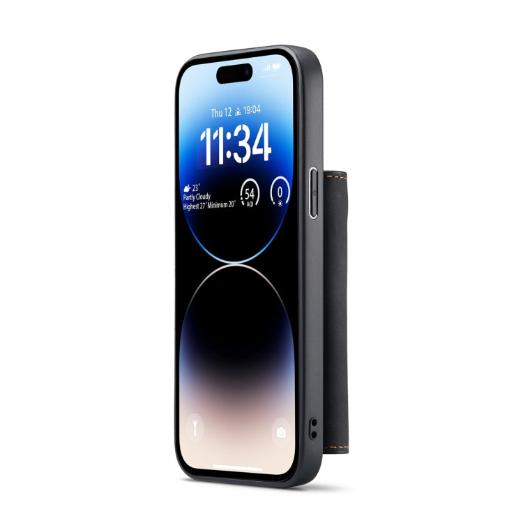 For iPhone 14 Pro DG.MING M1 Series 3-Fold Multi Card Wallet Leather Case(Black) - iPhone 14 Pro Cases by DG.MING | Online Shopping UK | buy2fix