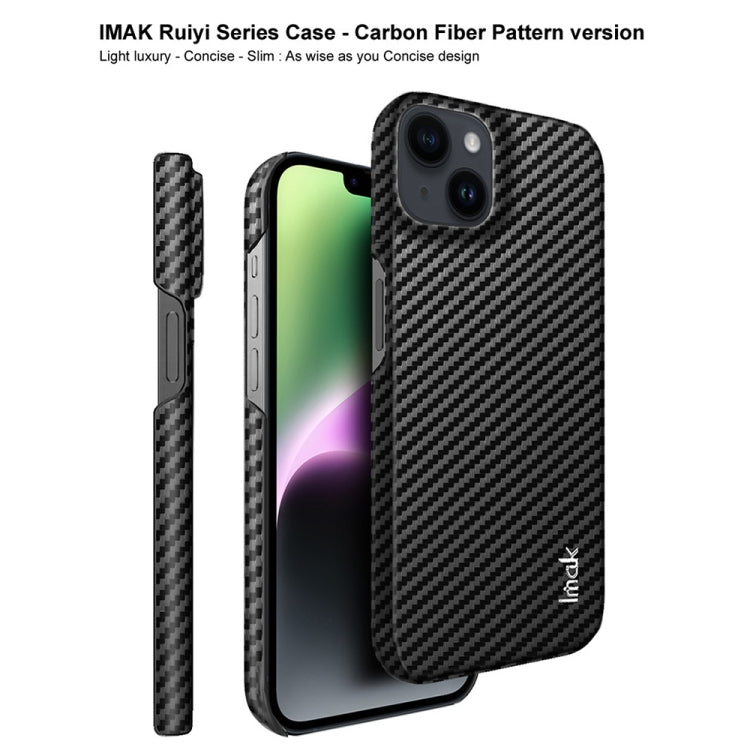 For iPhone 14 Plus IMAK Ruiyi Series Carbon Fiber PU + PC Phone Case - iPhone 14 Plus Cases by imak | Online Shopping UK | buy2fix