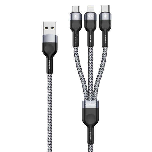 DUZZONA A3 3 in 1 USB to Type-C / 8 Pin / Micro USB Fast Charging Cable,Cable Length: 1.3m - Multifunction Cable by DUZZONA | Online Shopping UK | buy2fix