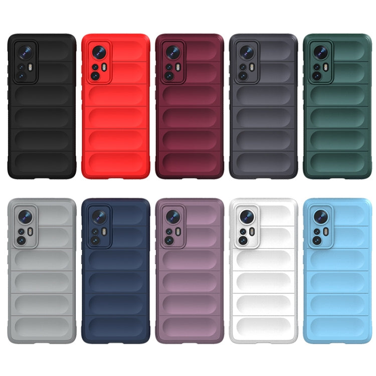 For Xiaomi 12 Magic Shield TPU + Flannel Phone Case(White) - Xiaomi Cases by buy2fix | Online Shopping UK | buy2fix