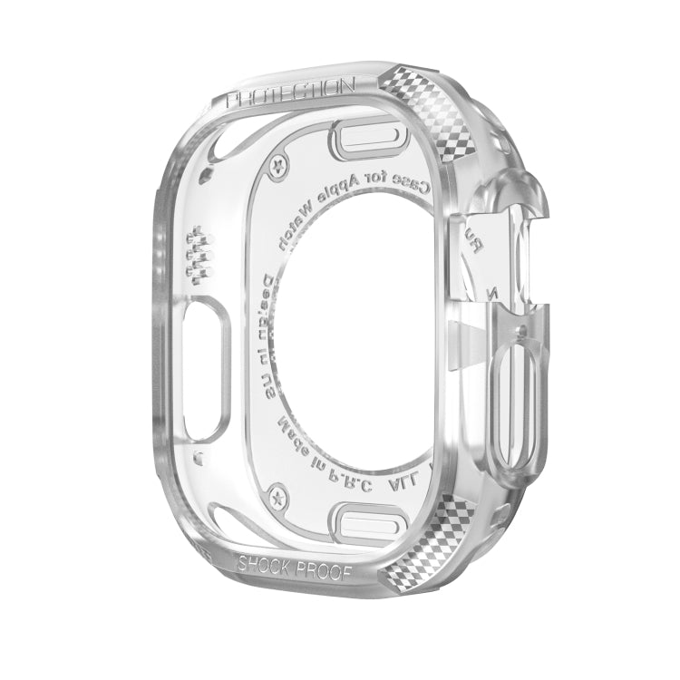 Carbon Fiber Shockproof Case For Apple Watch Series 8&7 41mm(Transparent) - Watch Cases by buy2fix | Online Shopping UK | buy2fix