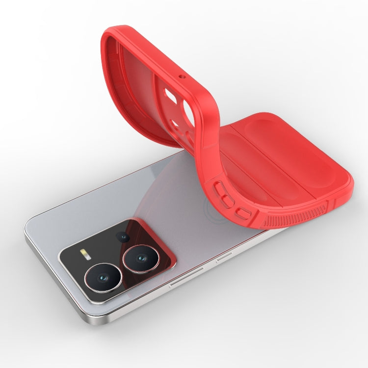 For vivo V25 5G Global Magic Shield TPU + Flannel Phone Case(Dark Grey) - vivo Cases by buy2fix | Online Shopping UK | buy2fix