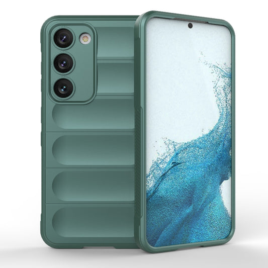 For Samsung Galaxy S23 5G Magic Shield TPU + Flannel Phone Case(Dark Green) - Galaxy S23 5G Cases by buy2fix | Online Shopping UK | buy2fix