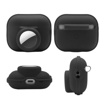 For AirPods Pro 2 / AirTag 2 in 1 Shockproof Full Coverage Silicone Protective Case(Black) - For AirPods Pro 2 by buy2fix | Online Shopping UK | buy2fix