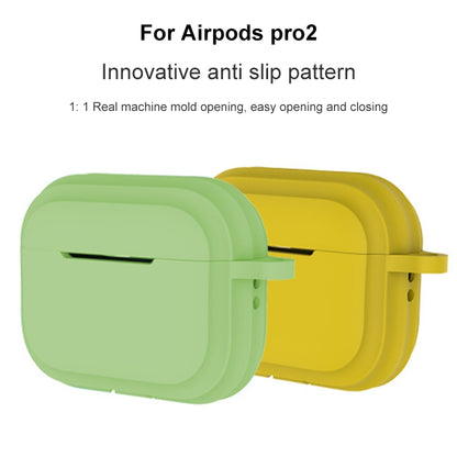 For AirPods Pro 2 Striped Shockproof Earphone Case(Yellow) - For AirPods Pro 2 by buy2fix | Online Shopping UK | buy2fix