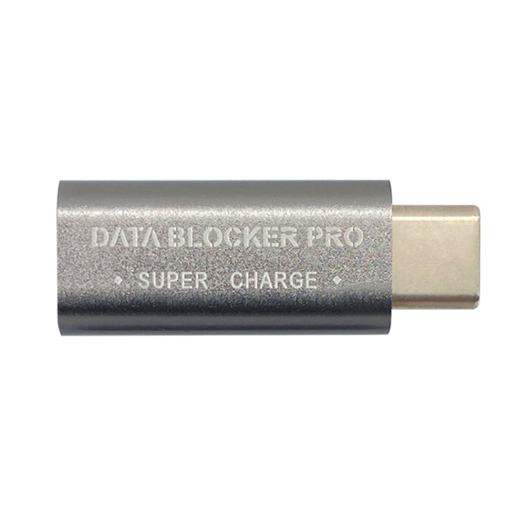 GE07 USB-C / Type-C Data Blocker Fast Charging Connector(Grey) - Converter & Adapter by buy2fix | Online Shopping UK | buy2fix