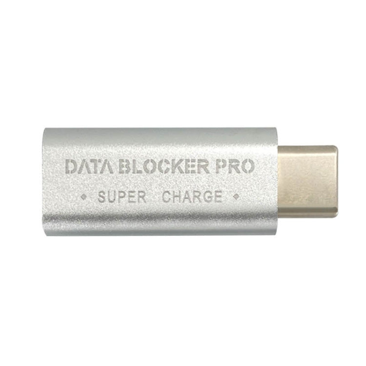 GE07 USB-C / Type-C Data Blocker Fast Charging Connector(Silver) - Converter & Adapter by buy2fix | Online Shopping UK | buy2fix