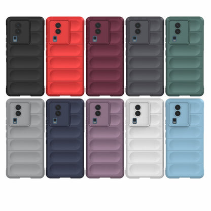 For vivo iQOO Neo7 Magic Shield TPU + Flannel Phone Case(Dark Grey) - vivo Cases by buy2fix | Online Shopping UK | buy2fix