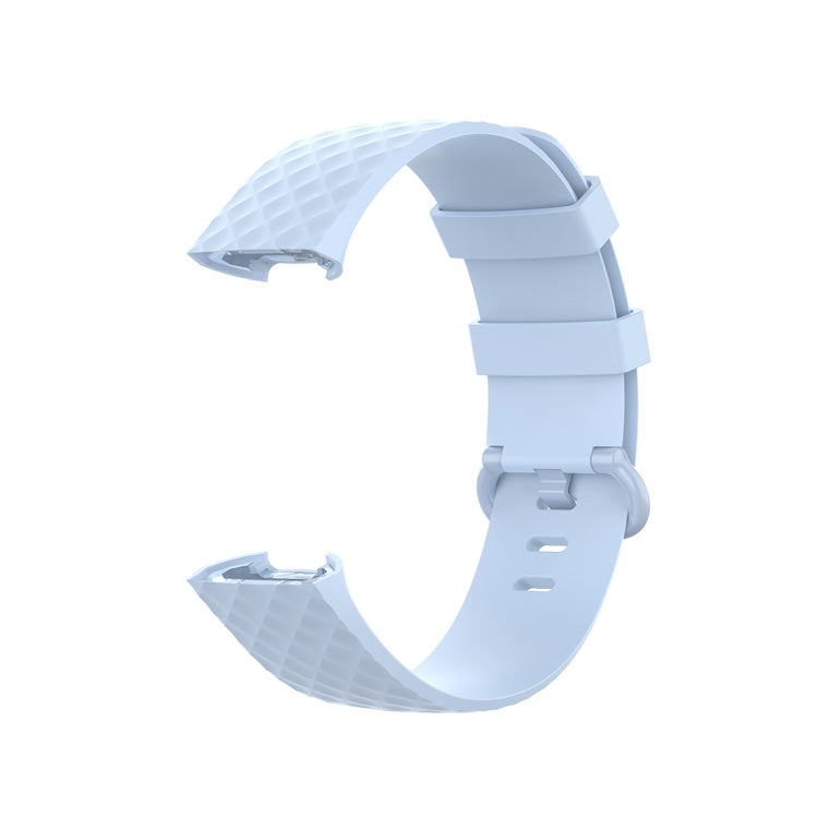 Color Buckle TPU Wrist Strap Watch Band for Fitbit Charge 4 / Charge 3 / Charge 3 SE, Size: L(Light Blue) - Watch Bands by buy2fix | Online Shopping UK | buy2fix