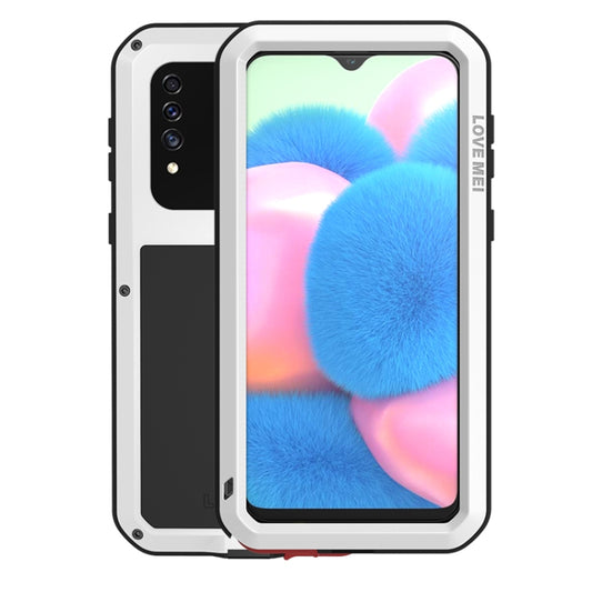 For Galaxy A30s LOVE MEI Metal Shockproof Waterproof Dustproof Protective Case(White) - Galaxy Phone Cases by LOVE MEI | Online Shopping UK | buy2fix