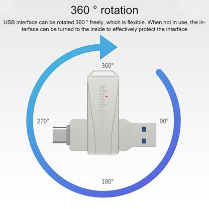 Lenovo Thinkplus MU252 USB 3.1 + USB-C / Type-C Flash Drive, Memory:32GB (Silver) - USB Flash Drives by Lenovo | Online Shopping UK | buy2fix