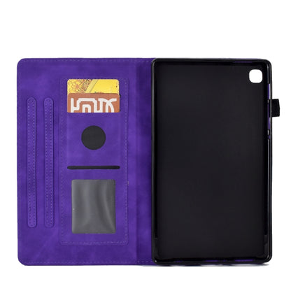 For Samsung Galaxy Tab A7 10.4 2020 T500 Tower Embossed Leather Smart Tablet Case(Purple) - Other Galaxy Tab PC by buy2fix | Online Shopping UK | buy2fix