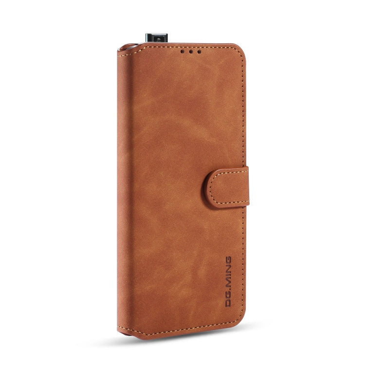 For Xiaomi Redmi K30 Pro DG.MING Retro Oil Side Horizontal Flip Case with Holder & Card Slots & Wallet(Brown) - Xiaomi Cases by DG.MING | Online Shopping UK | buy2fix