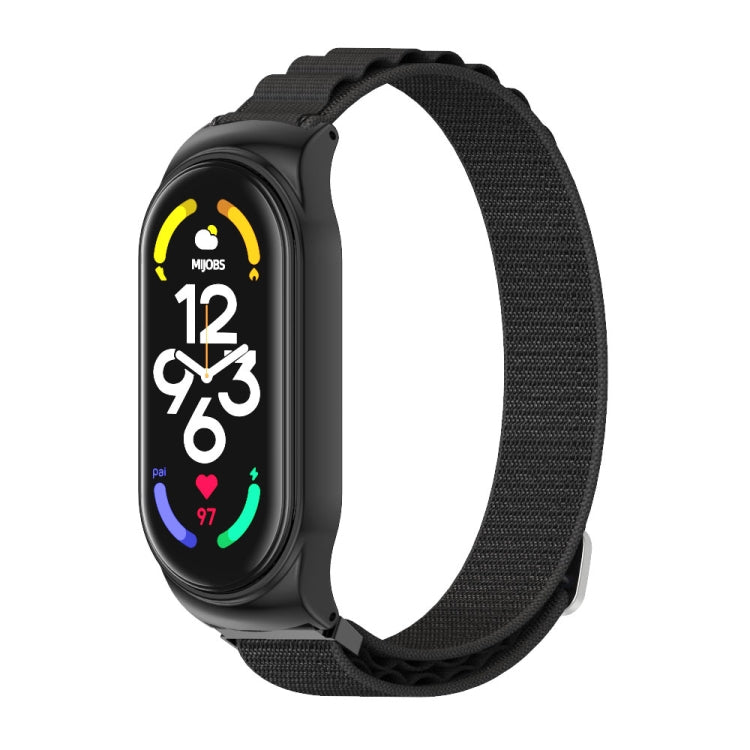 For Xiaomi Mi Band 6 / 5 / 4 / 3 MIJOBS CS Nylon Breathable Watch Band(Black) - Watch Bands by MIJOBS | Online Shopping UK | buy2fix