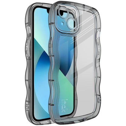 For iPhone 14 IMAK UX-8 Series Transparent Shockproof TPU Phone Case(Transparent Black) - iPhone 14 Cases by imak | Online Shopping UK | buy2fix