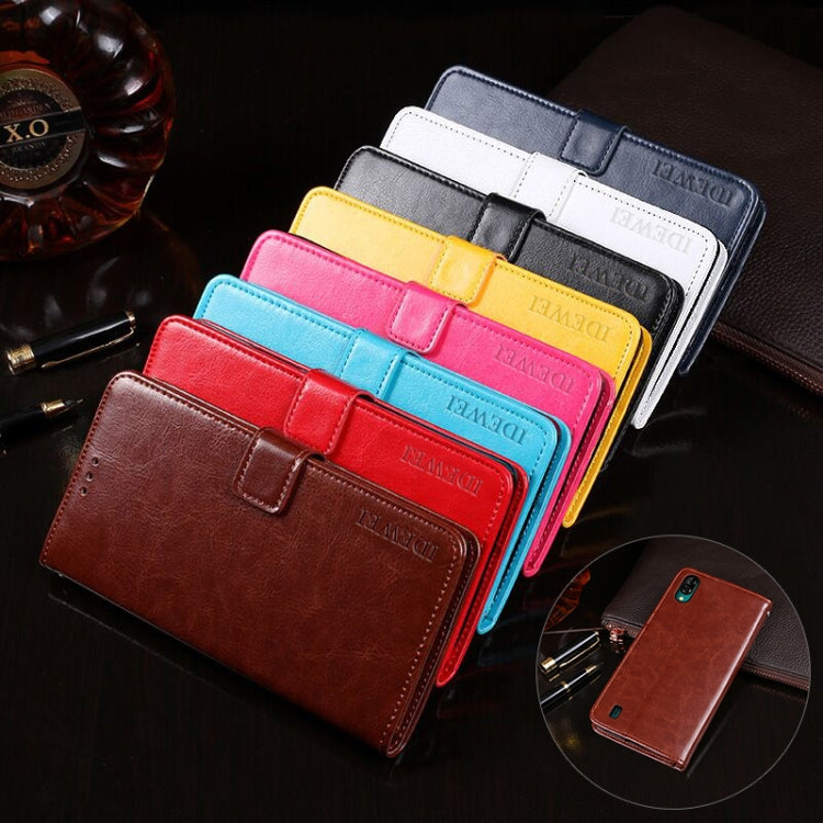 For Blackview A60 idewei Crazy Horse Texture Horizontal Flip Leather Case with Holder & Card Slots & Wallet(Rose Red) - More Brand by idewei | Online Shopping UK | buy2fix