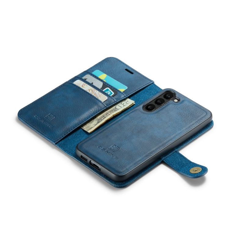 For Samsung Galaxy S23+ 5G DG.MING Crazy Horse Texture Detachable Magnetic Leather Case(Blue) - Galaxy S23+ 5G Cases by DG.MING | Online Shopping UK | buy2fix